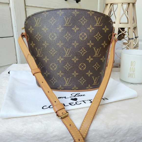 💕DISCONTINUED Very Rare LOUIS VUITTON Drouot Crossbody/Shoulder Bag Monogram - Picture 2 of 16